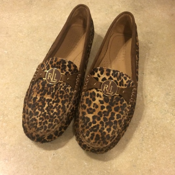 ralph lauren leopard loafers
